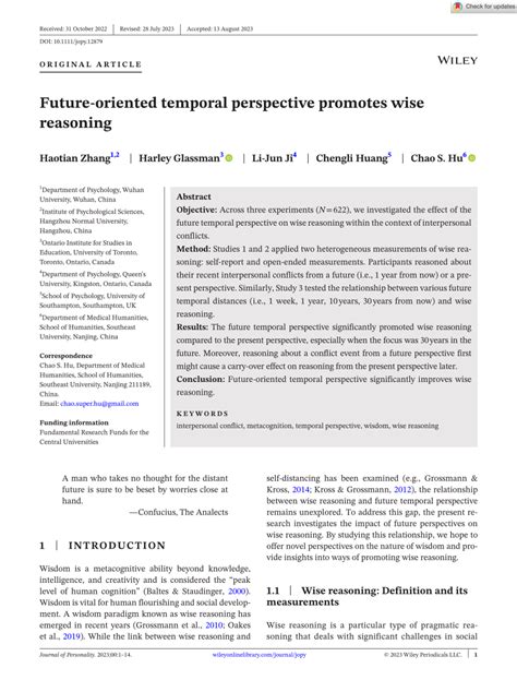 Three Major Future Oriented Temporal Perspectives