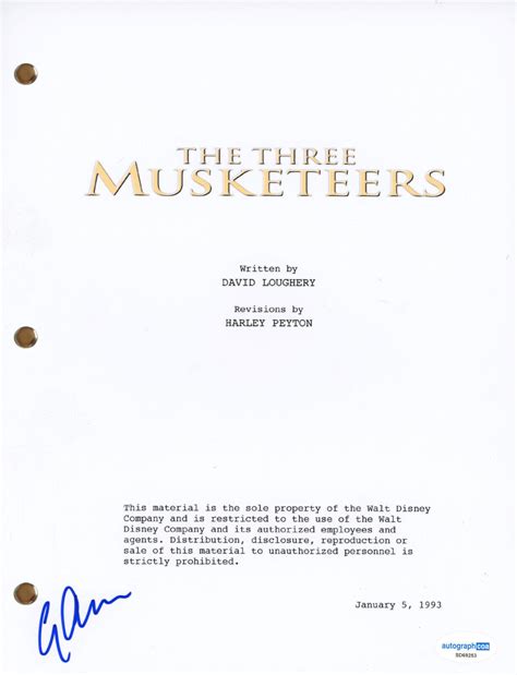 Three Musketeers Script