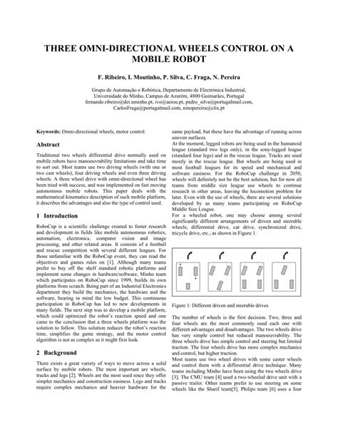 Three Omni Directional Wheels Control On A Mobile Robot