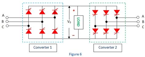 three phase dual converter with rl load