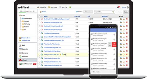 three rediffmail features Rediffmail for Work