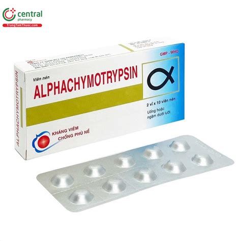 thuốc alphachymotrypsin | Thuc Alpha Chymotrypsin iu tr ph n