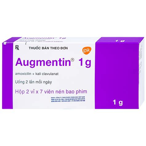 thuốc augmentin 1g | Thuc Augmentin 1g 875mg 125mg tr nhim