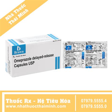 thuốc brawn | Vin nang Omeprazole Delayed Release Brawn iu
