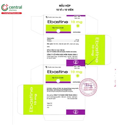 thuốc ebastine | Thuc Ebastine Cng dng cch dng v