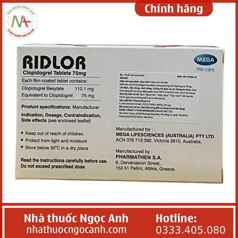 thuốc ridlor 75mg | Ridlor 75mg l thuc iu tr bnh