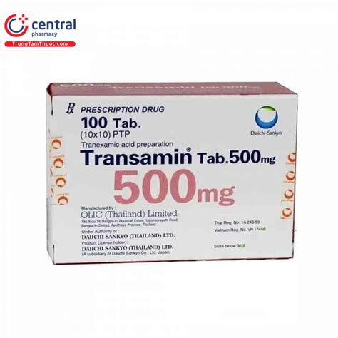 thuốc transamin 500mg | Thuc cm mu Transamin 500mg iu tr