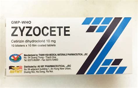 thuốc zyzocete | Thuc Zyzocete 10mg iu tr vim mi