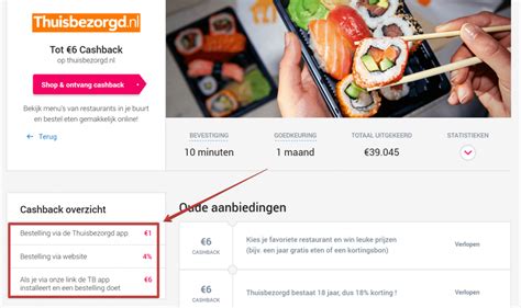 thuisbezorgd cashback