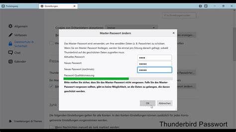 thunderbird email passwort