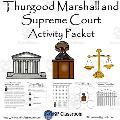 Thurgood Marshall And Supreme Court Activity Packet And Thurgood Marshall Worksheet - Thurgood Marshall Worksheet