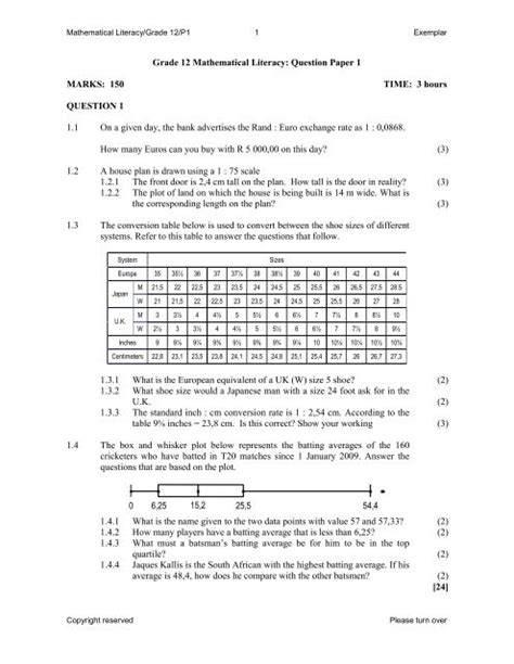 Read Thutong Exam Papers Mathematical Literacy 2014 