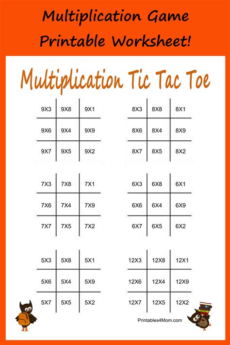 Tic Tac Toe Multiplication On Primarygames Com Division Tic Tac Toe - Division Tic Tac Toe