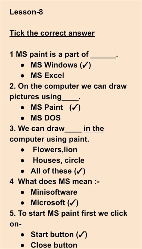 Tick The Correct Option Science