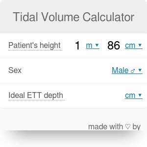 Tidal Volume Calculator