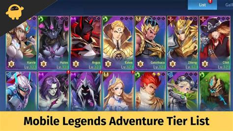 Tier List Mobile Legends