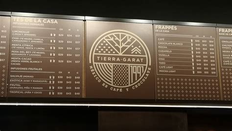 Tierra Garat Menu