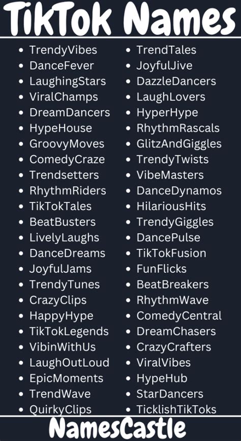 tiktok nude names