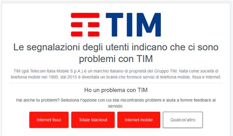 tim problemi rete