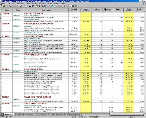 Timberline Estimating Manual