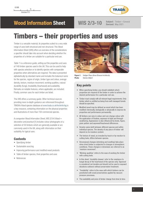 Download Timbers Their Properties And Uses 