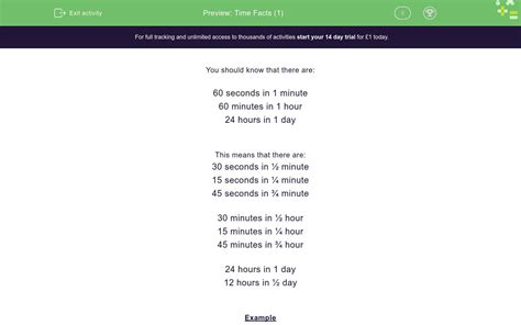 Time Facts 1 Worksheet Edplace Time Facts Worksheet - Time Facts Worksheet