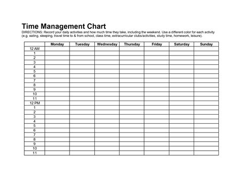 Time Management Template Printable