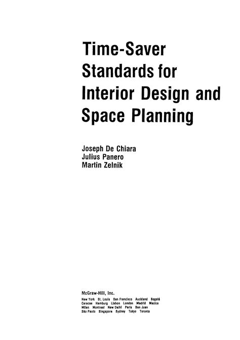 Time Saver Standards For Interior Design And Space Planning 2nd Edition