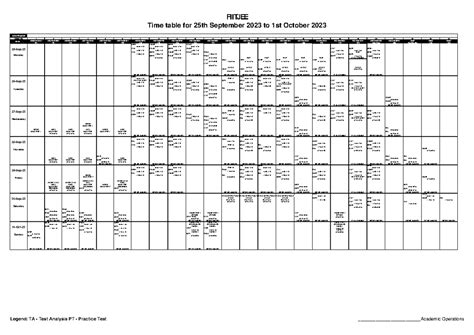 Time Table Fiitjee
