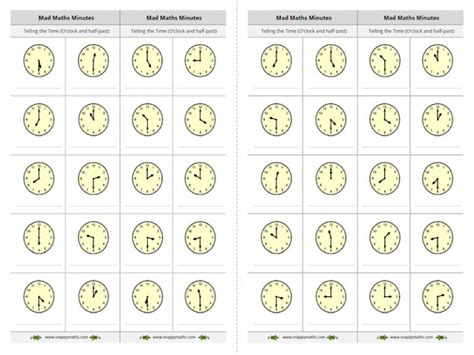Time Worksheets And Resources Snappy Maths Mad Math Minute Worksheets - Mad Math Minute Worksheets