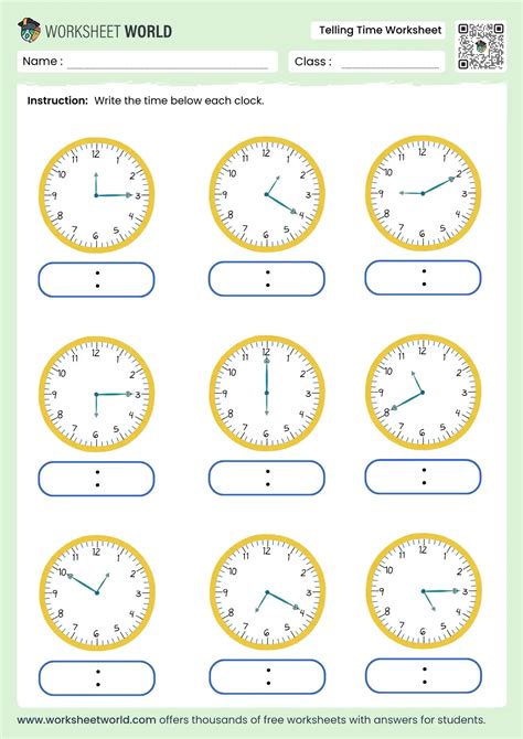 time worksheets grade 4