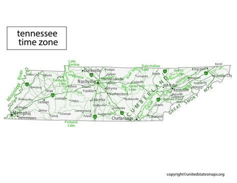 time zone map tennessee