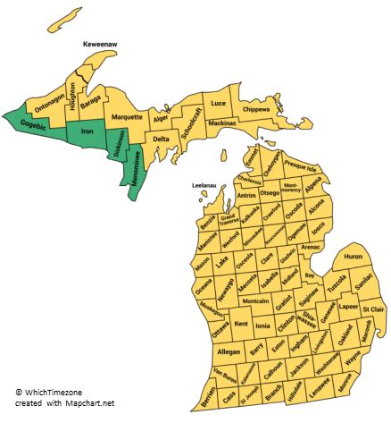 time zone michigan