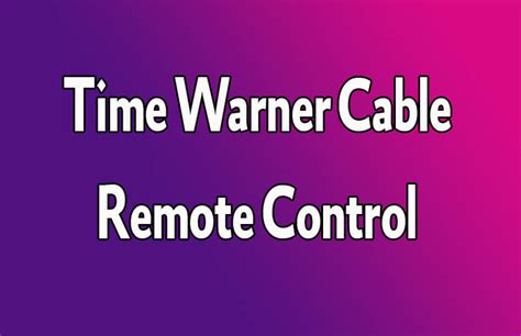 Full Download Time Warner Remote User Guide 