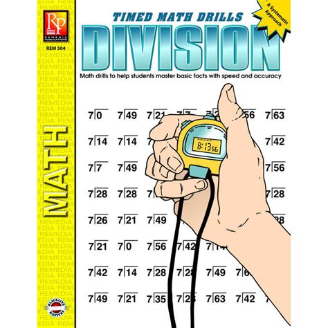 Timed Math Drills Division Rem504 Division Facts Drill - Division Facts Drill