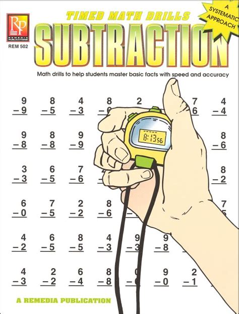 Timed Math Drills Subtraction Remedia Publications Rem502 Timed Math Drills Addition And Subtraction - Timed Math Drills Addition And Subtraction