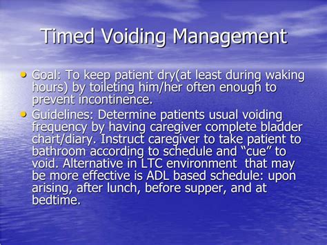 Timed Voiding Meaning