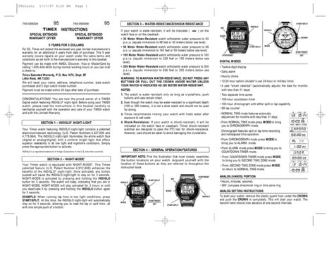 Download Timex Indiglo Alarm Clock Instruction Manual 