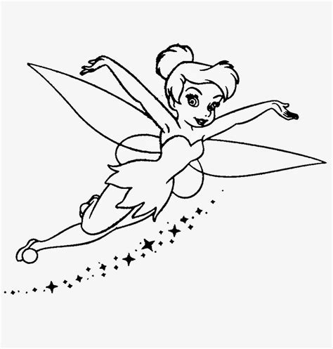 tinkerbell clipart black and white - Clip Art Library