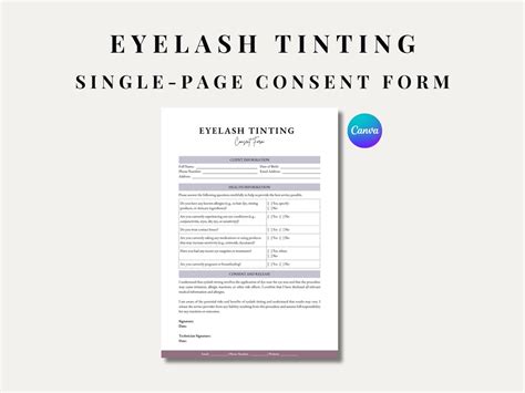Tinting Consent Form