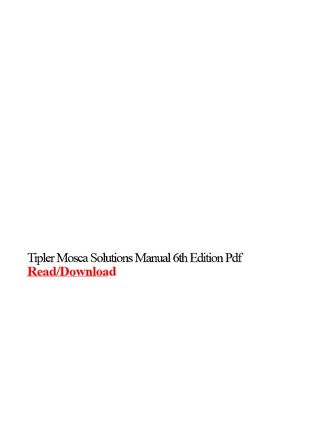 Tipler Mosca 6th Edition Solution