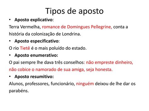 Tipos De Aposto