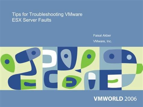 tips for troubleshooting vmware esx server faults