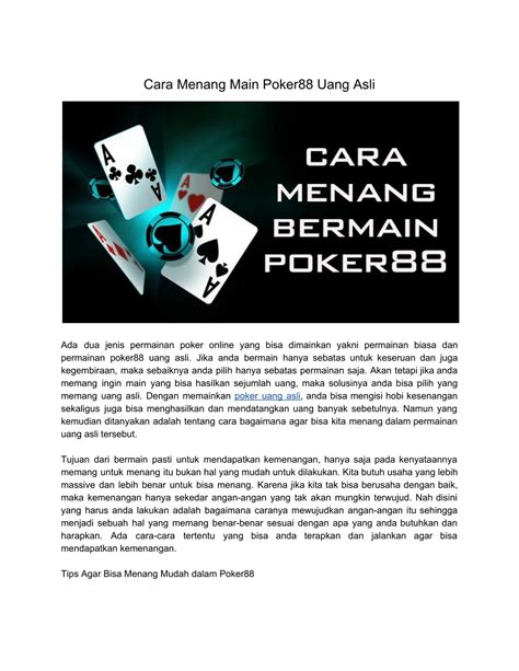 tips menang poker88 Array