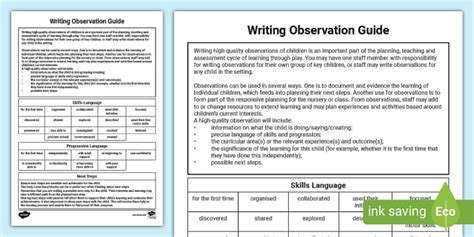 Read Online Tips Writing Observation Paper 