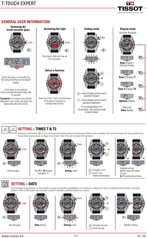 Read Tissot T Touch User Guide 