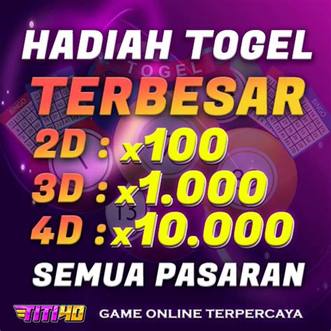 Titi4d Bandar Togel Online Bet 100 Perak Hadiah Indah Togel 4d - Indah Togel 4d