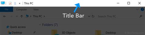 Title Bar In Computer
