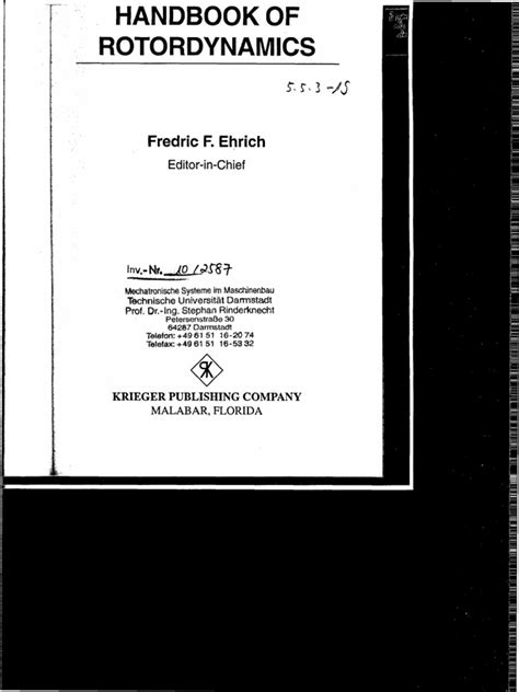 title handbook of rotordynamics
