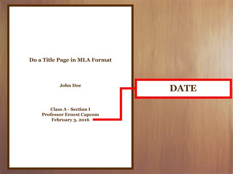 Title Page Mla